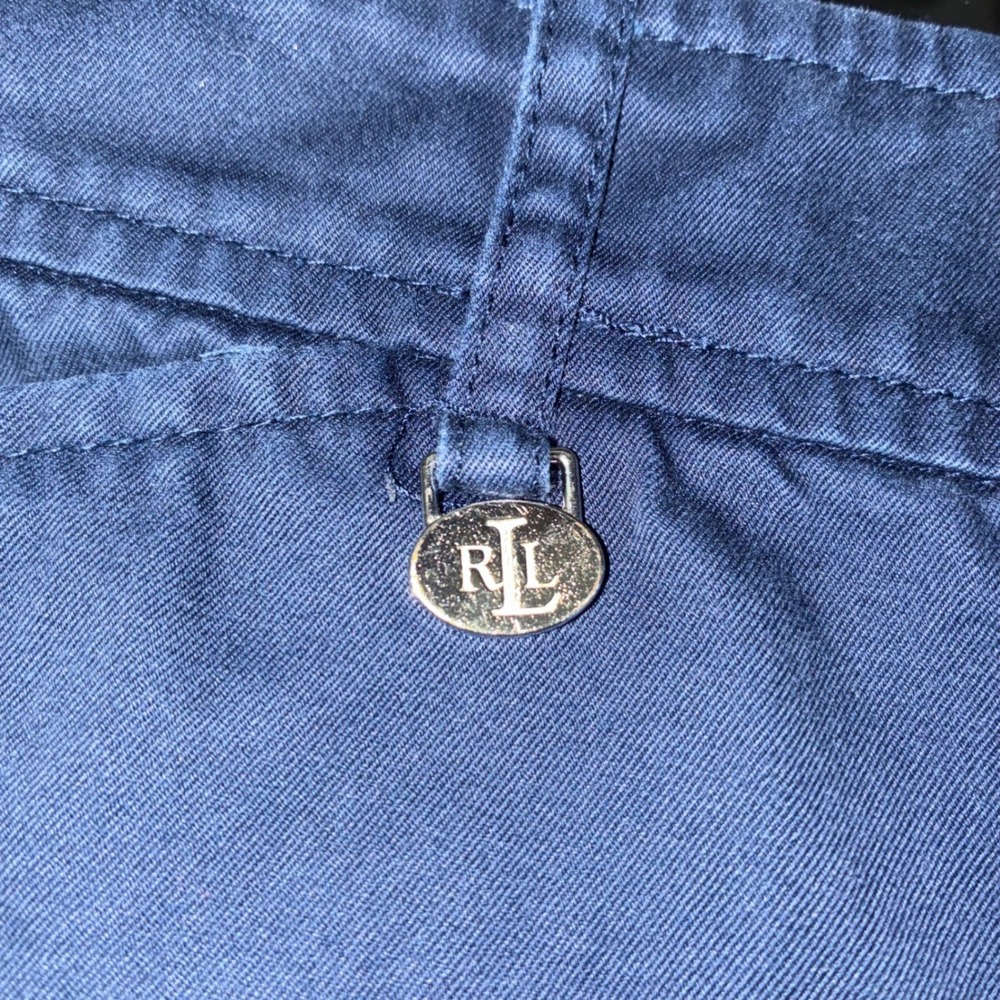Lauren Ralph Lauren 100% Cotton Navy Blue Shorts Women Size 10 - Picture 4 of 9